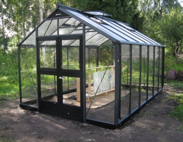 Juliana Premium 13,0m² karastatud klaasiga, katus 10mm polükarbonaat